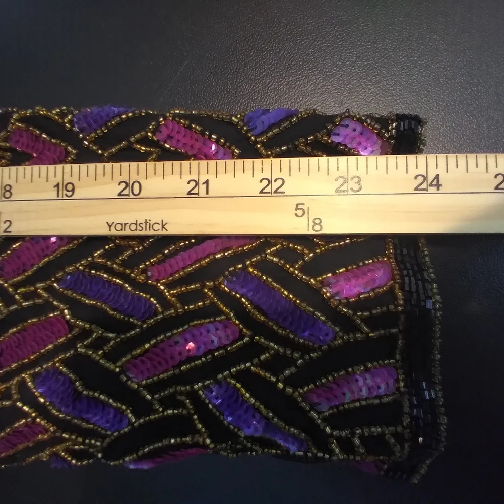 Papell Boutique Evening Jeweled Womens Silk Cardigan Jacket Size 16W Elegant - Picture 5 of 8